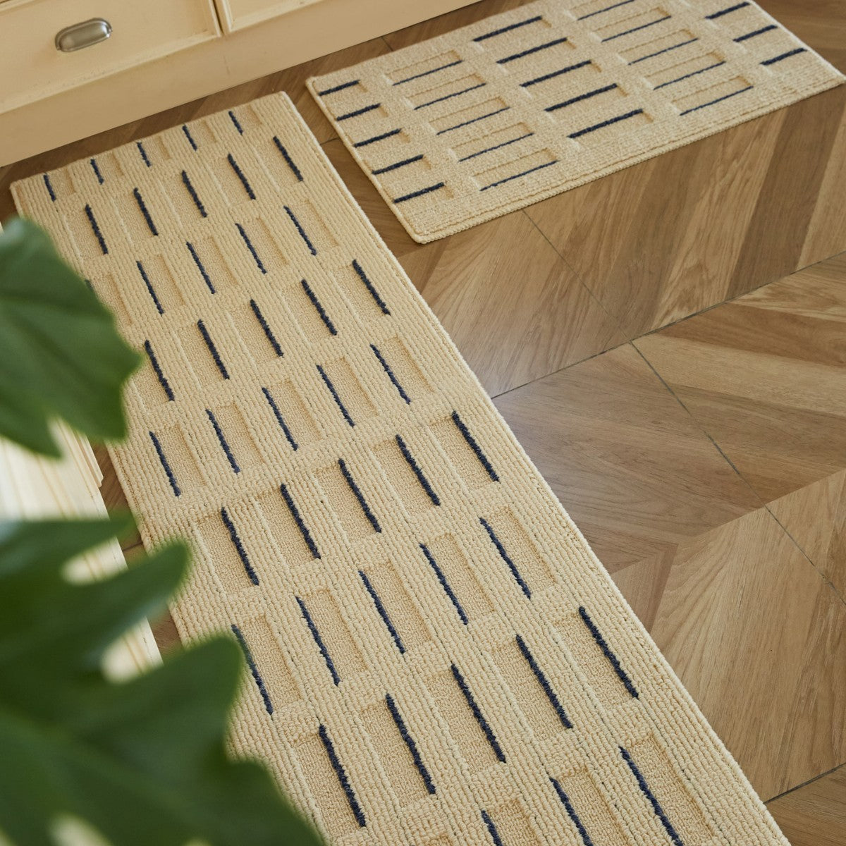 Hallway Runner Mat with Textured Surface and Non Slip Backing