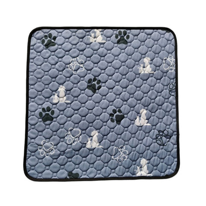 Quilted Pet Mat with Non Slip Grip and Machine Washable Fabric