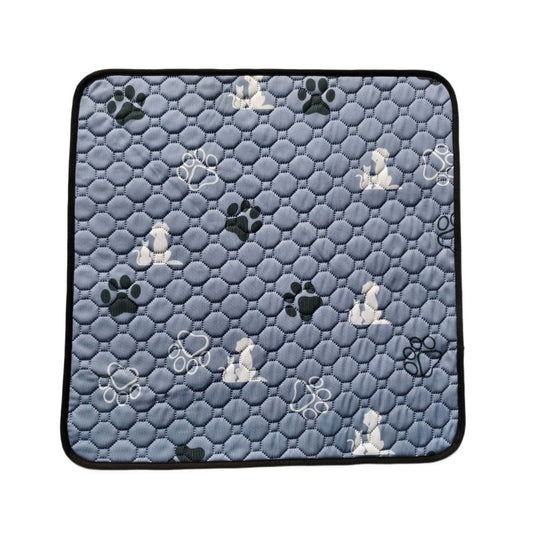 Quilted Pet Mat with Non Slip Grip and Machine Washable Fabric