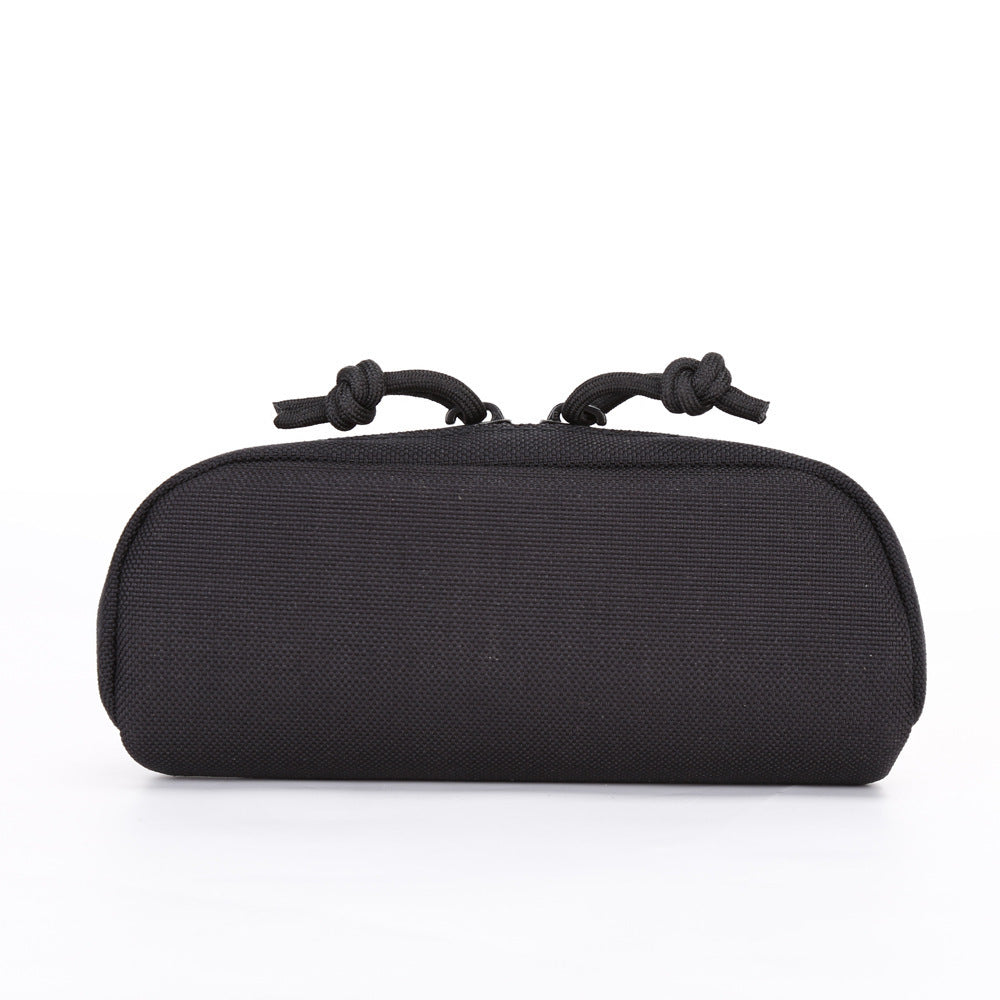 Eyewear Storage Pouch with Semi Rigid Shell and Carabiner Clip, Canvas Construction