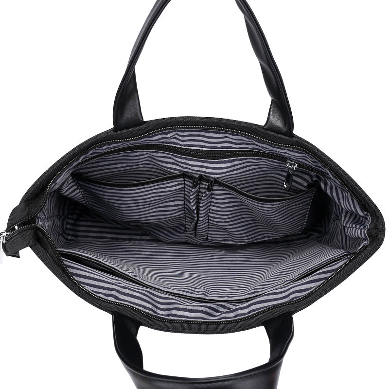 Laptop Tote Bag with Weather Resistant Fabric and Shoulder Strap for 15 Inch Laptops