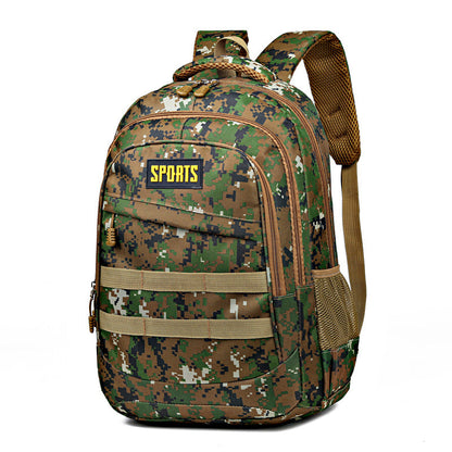 Camouflage Tactical Backpack with Laptop Section and Webbing Loops for Hiking