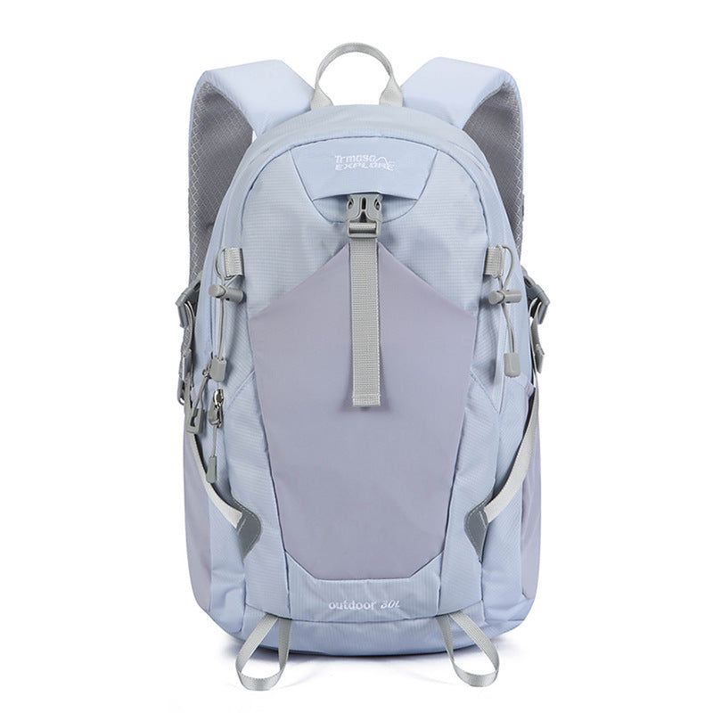 Hiking Backpack with Moisture Resistant Nylon and Mesh Bottle Pockets