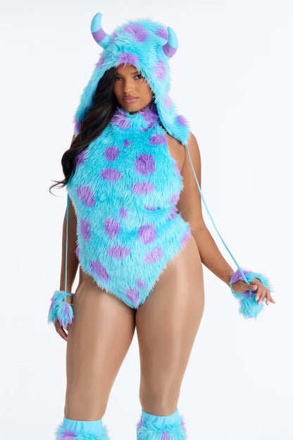 Four Piece Dino Inspired Set with Warm Leg Coverings