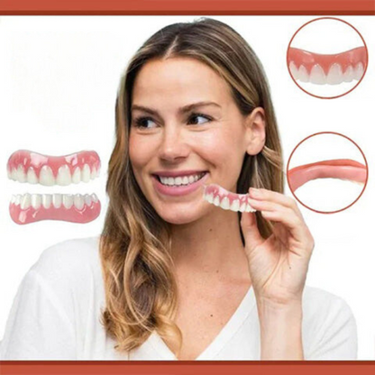 Silicone Denture Set with Flexible Fit and Upper Lower Pieces All Vera Mart