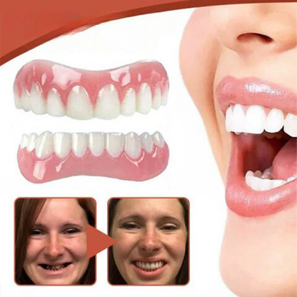 Silicone Denture Set with Flexible Fit and Upper Lower Pieces All Vera Mart