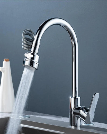 Faucet Extender with a 360 Degree Swivel, a Stretch Hose, Three Spray Modes and a Built In Filter