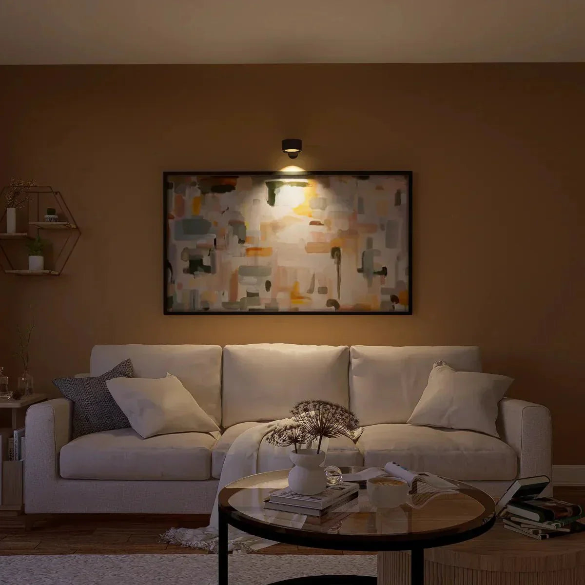 Cordless Magnetic Wall Lamp with 360° Rotation and Adjustable Brightness, 3 Color Temperatures
