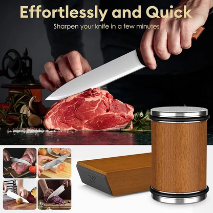 Magnetic Knife Sharpener with Adjustable Angle Guide