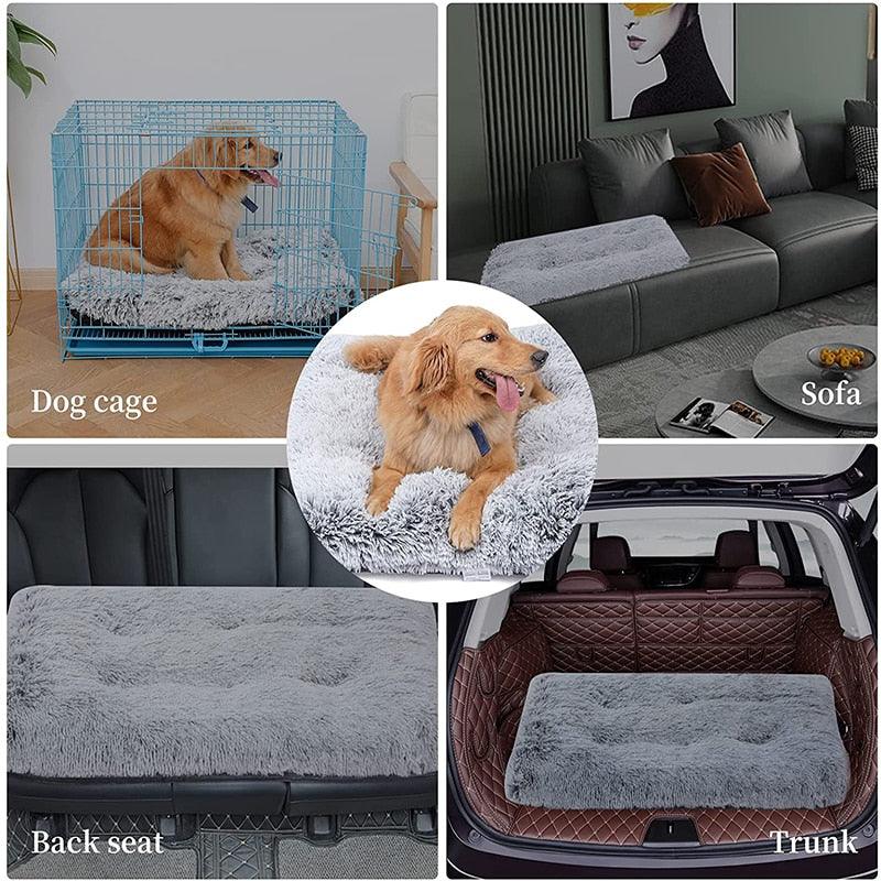 Washable Pet Bed Mat with Removable Foam Cushion and Fleece Cover, Five Sizes
