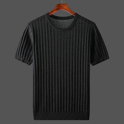 Sullivan | Ribbed Crewneck Cashmere T-Shirt for Men