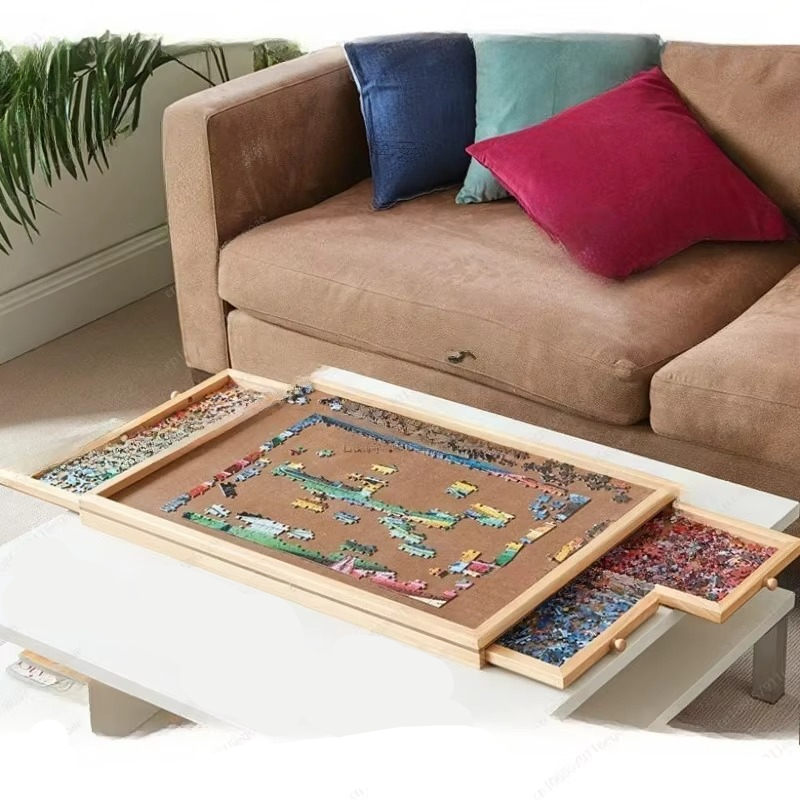 Puzzle Sorting Table with Drawer Storage for Large Puzzles