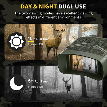 Night Vision Binoculars with 5x Zoom and 656 Feet Range