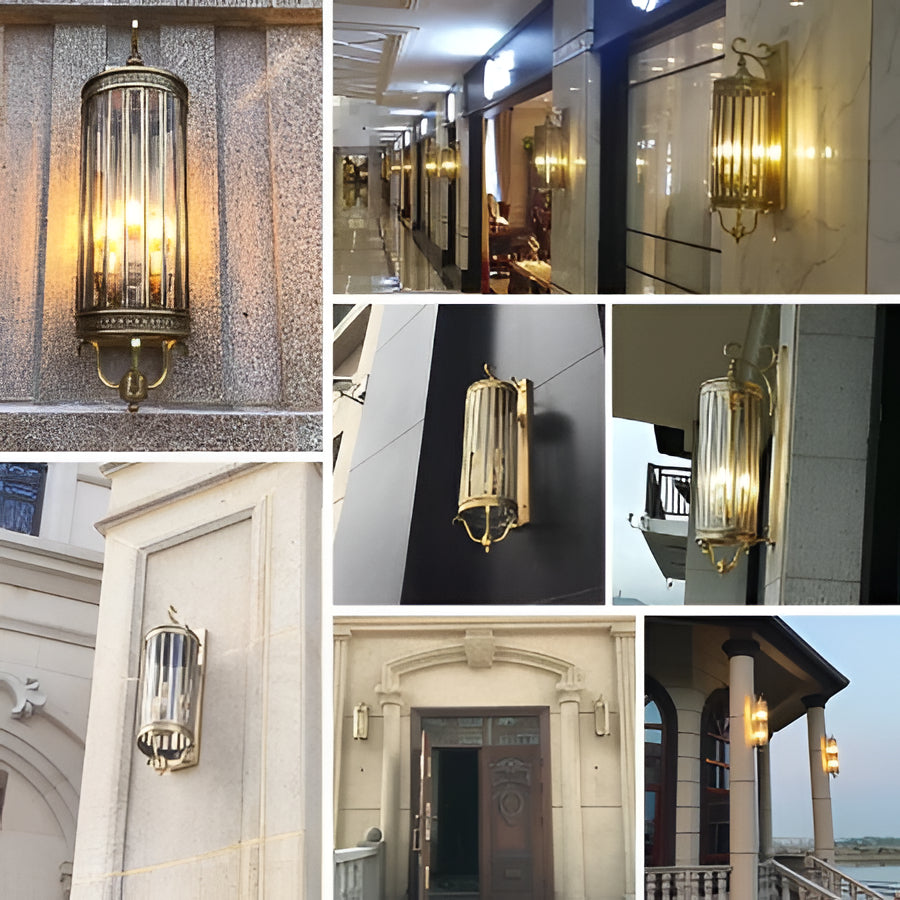Copper Wall Sconce for Outdoor Entrances with IP65 Waterproof Rating in Two Sizes