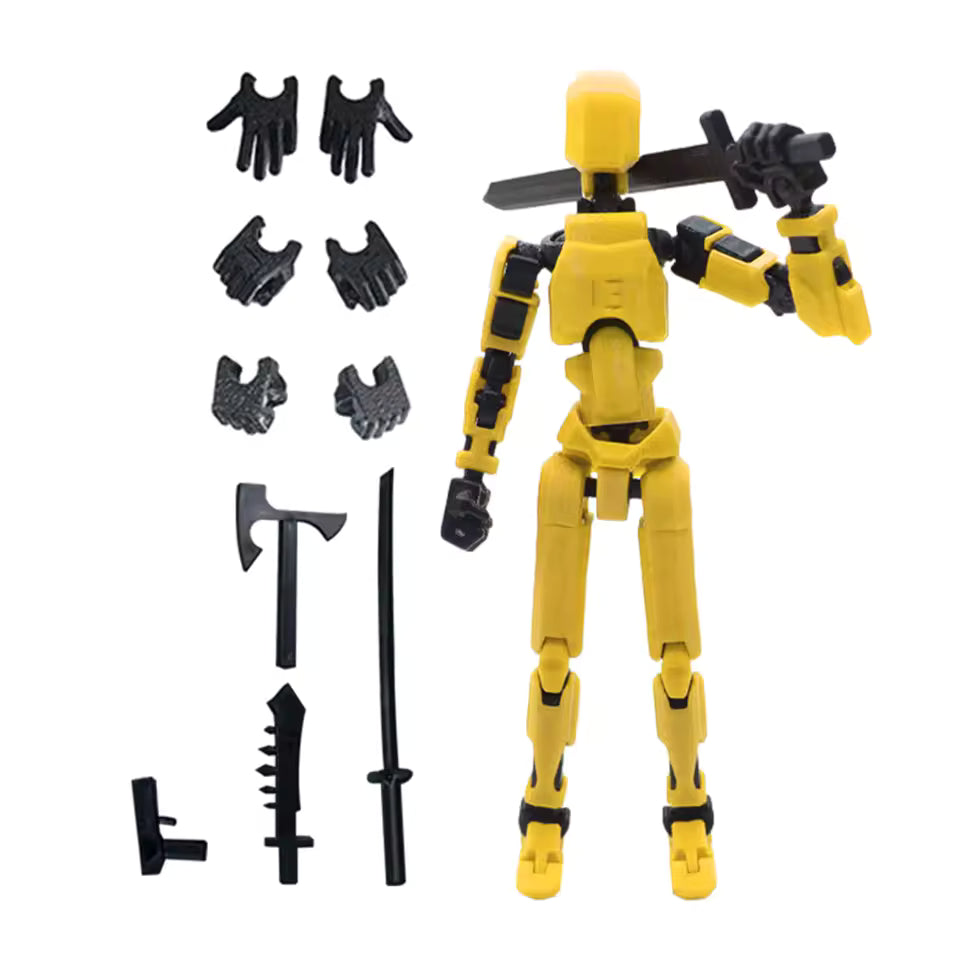 Articulated Action Figure with 13 Movable Joints for Drawing and Stop Motion Animation