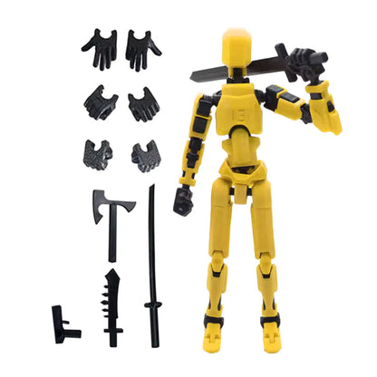 Articulated Action Figure with 13 Movable Joints for Drawing and Stop Motion Animation