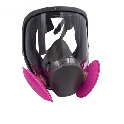 Full Face Respirator Mask with Anti-Fog Lens and Replaceable Filter Cartridges