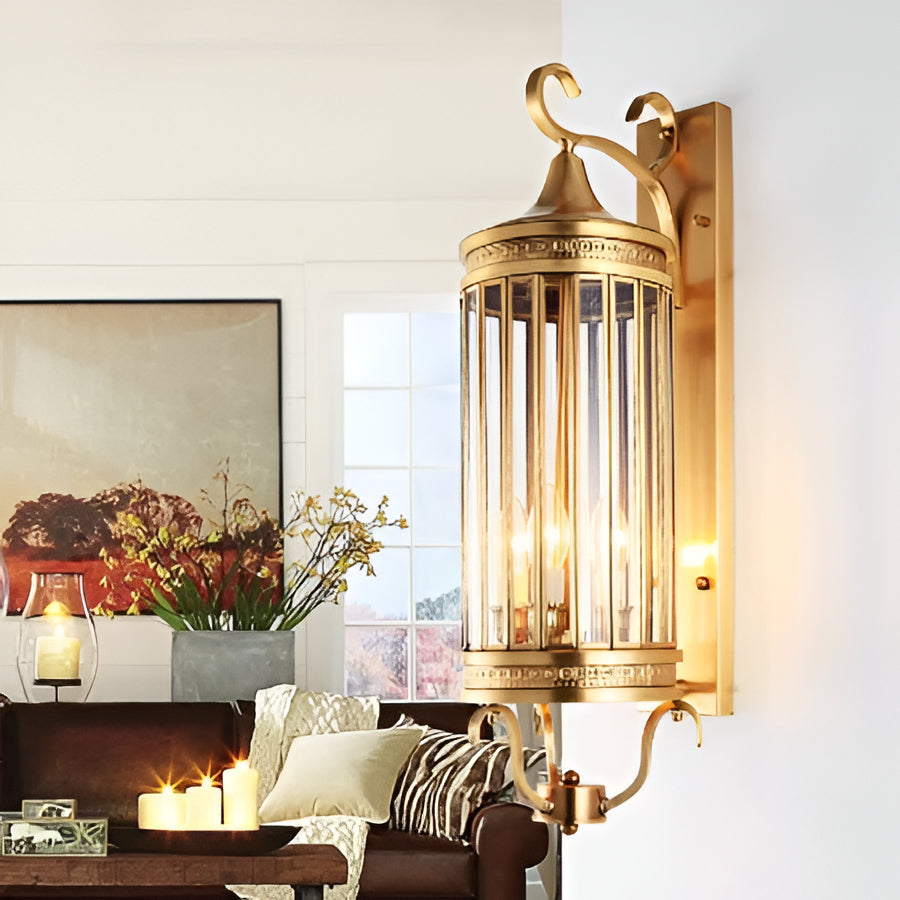 Copper Wall Sconce for Outdoor Entrances with IP65 Waterproof Rating in Two Sizes