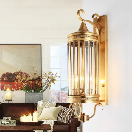 Copper Wall Sconce for Outdoor Entrances with IP65 Waterproof Rating in Two Sizes