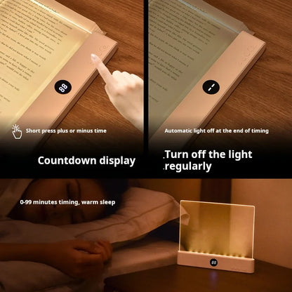 Rechargeable Clip-On Book Light with Flexible Neck and Soft LED, Travel Portable
