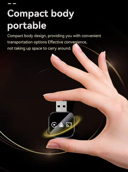 Wireless CarPlay Adapter with Android Auto and Screen Mirroring for Factory Wired Systems