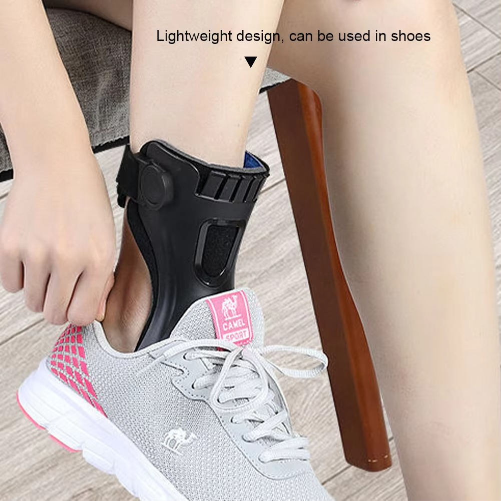 Adjustable Foot Strap for Lace Up Shoes with Breathable Fabric in Left and Right Versions
