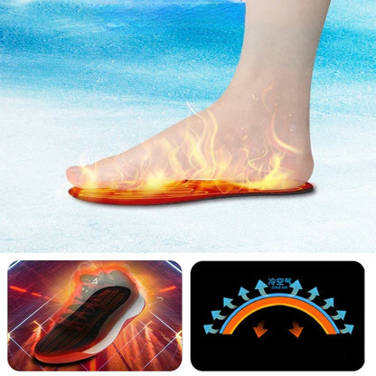 Trimmable Heated Insoles with Carbon Fiber Heating and Charging Cable for Winter Footwear