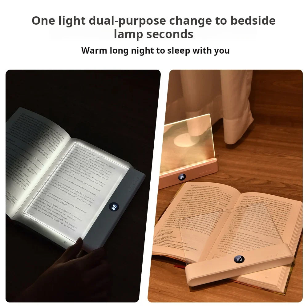 Rechargeable Clip-On Book Light with Flexible Neck and Soft LED, Travel Portable