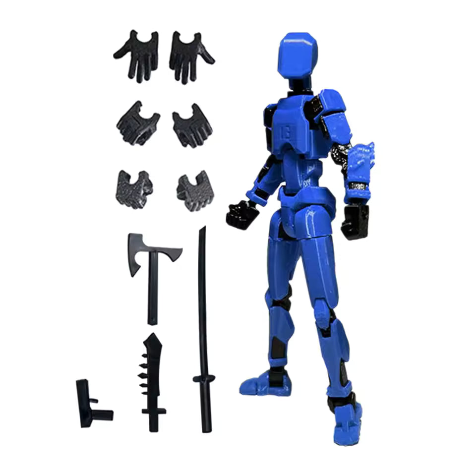 Articulated Action Figure with 13 Movable Joints for Drawing and Stop Motion Animation