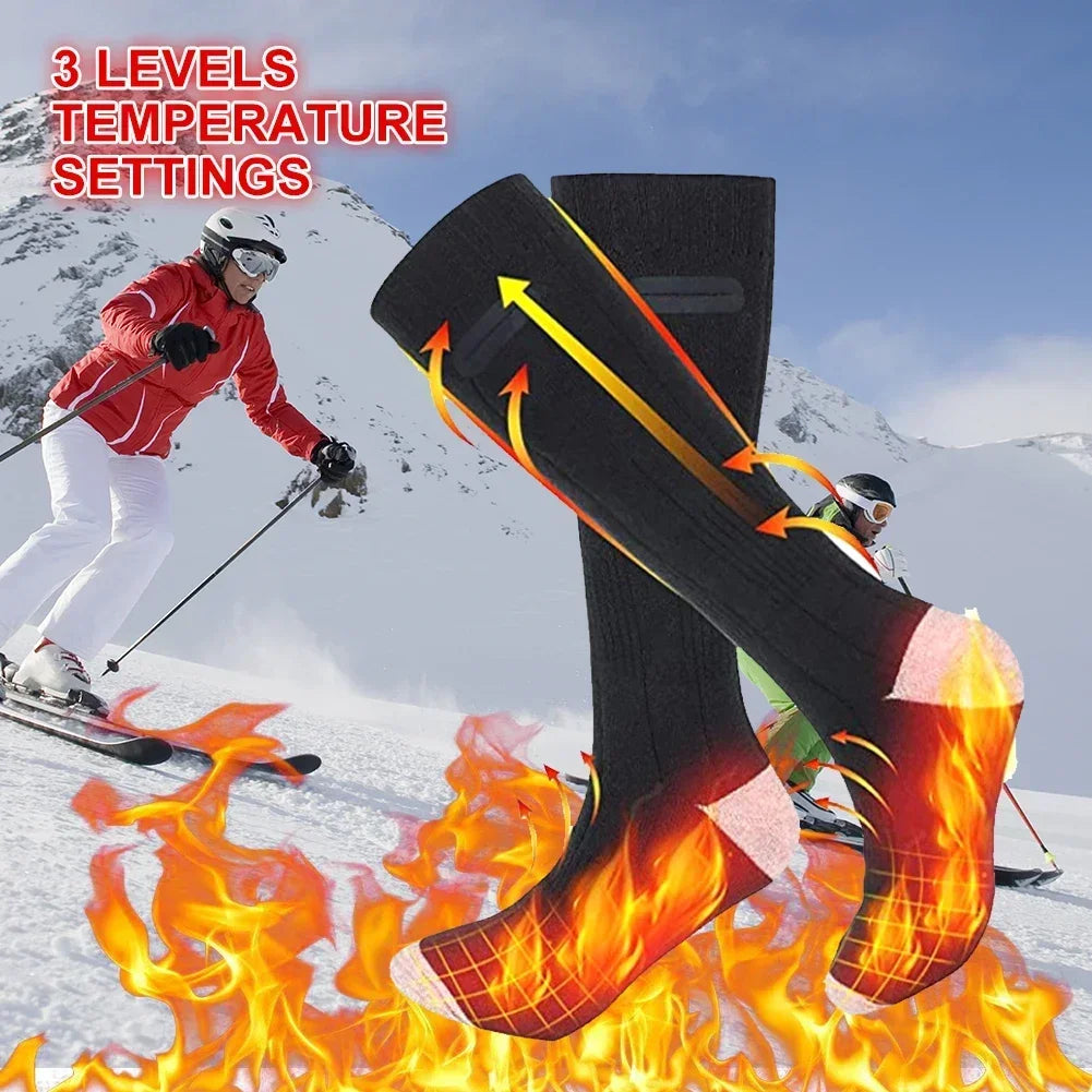 Heated Socks with Spiral Wire System and Three Temperature Settings, 10-Hour Battery