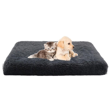 Washable Pet Bed Mat with Removable Foam Cushion and Fleece Cover, Five Sizes