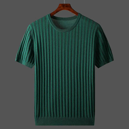 Sullivan | Ribbed Crewneck Cashmere T-Shirt for Men
