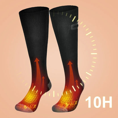 Heated Socks with Spiral Wire System and Three Temperature Settings, 10-Hour Battery