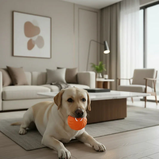 Automatic Moving Dog Ball with Rubber Exterior and 180-Minute Runtime