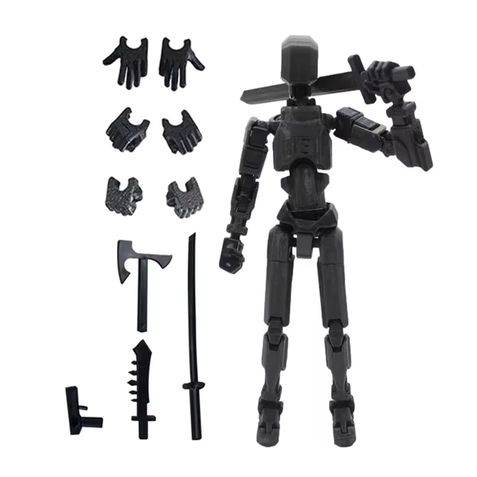 Articulated Action Figure with 13 Movable Joints for Drawing and Stop Motion Animation