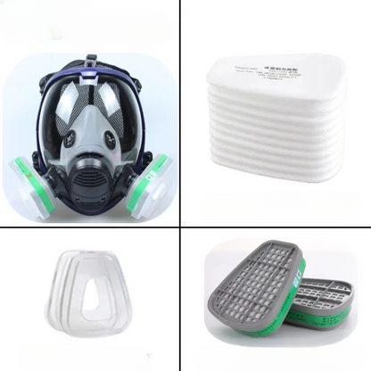 Full Face Respirator Mask with Silicone Seal and Anti-Fog Visor, 6000 Series Compatible