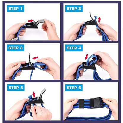Occlusion Training Bands with Buckle Fastening and Retaining Ring