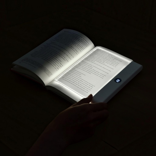 Rechargeable Clip-On Book Light with Flexible Neck and Soft LED, Travel Portable