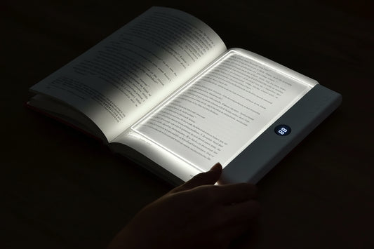 Rechargeable Clip-On Book Light with Flexible Neck and Soft LED, Travel Portable