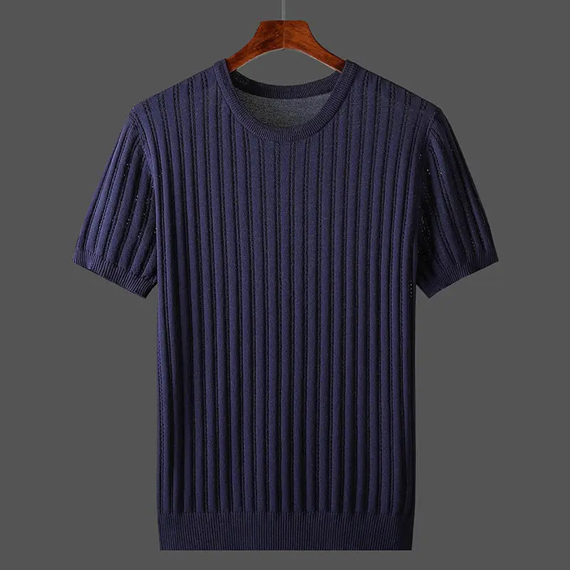 Sullivan | Ribbed Crewneck Cashmere T-Shirt for Men