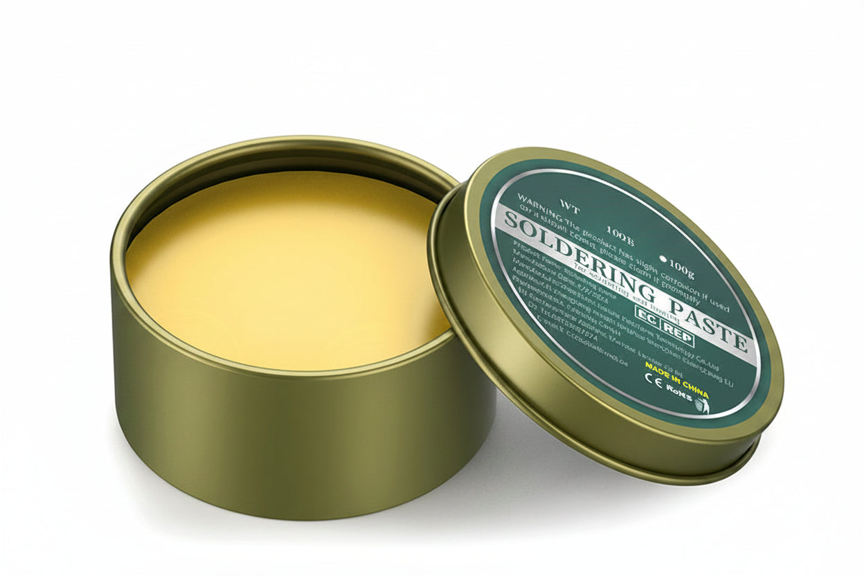 Soldering Flux Paste with Lead Free Formula and Iron Box Container