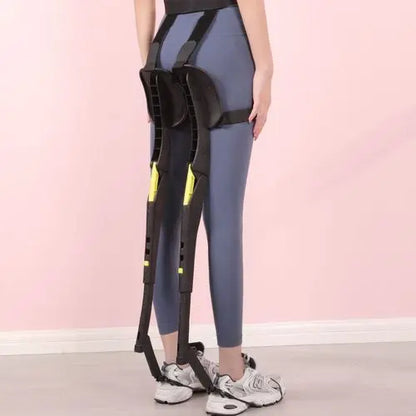 Wearable Folding Chair with Adjustable Body Strap and Non Slip Foot Mat for Outdoor Activities