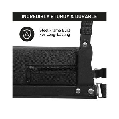 Stadium Seat with Angled Back Support and Adjustable Shoulder Strap
