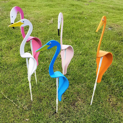 Spinning Bird Ornament with Stainless Steel Body and Swivel Hook for Gardens