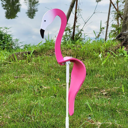 Spinning Bird Ornament with Stainless Steel Body and Swivel Hook for Gardens