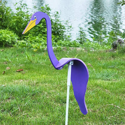 Spinning Bird Ornament with Stainless Steel Body and Swivel Hook for Gardens