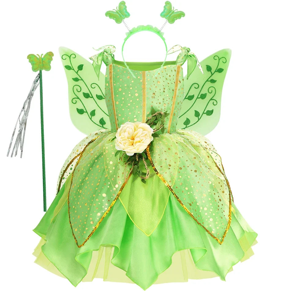 Sleeveless Cartoon Applique Dress with Round Neckline and Mid Calf Length