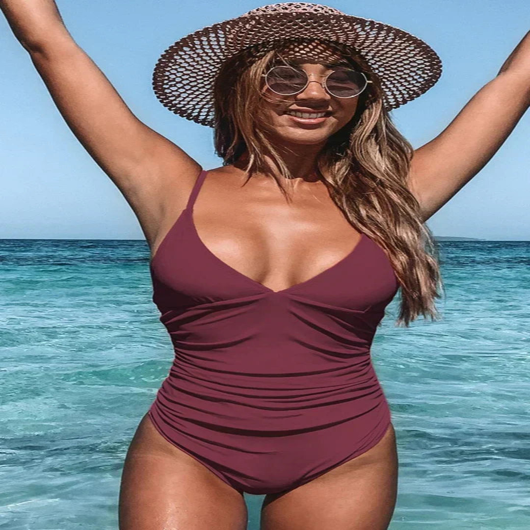 Women's Comfortable Flattering Design High-Quality One-Piece Swimsuit