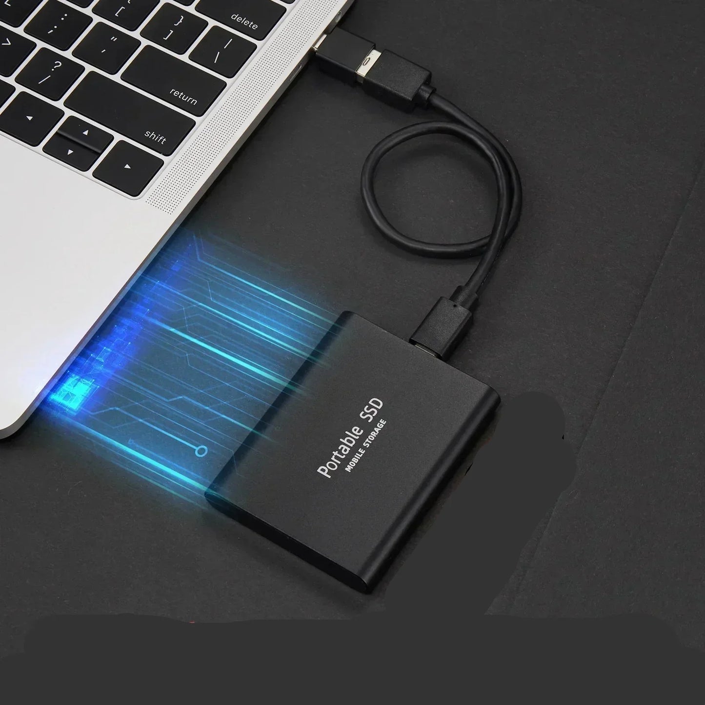 External SSD Storage Drive with Universal Port and Multi-Platform Compatibility