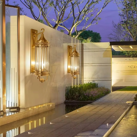 Copper Wall Sconce for Outdoor Entrances with IP65 Waterproof Rating in Two Sizes